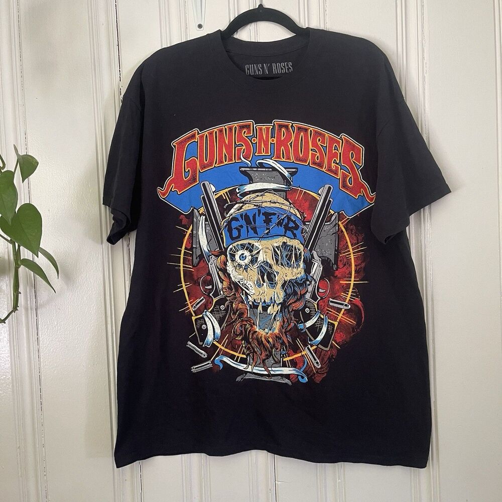 2017 GUNS & ROSES "not in this lifetime" Men Black Double Sided T-Shirt Size XL
